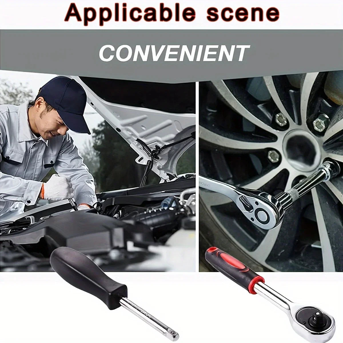 46Pcs  Mechanic Bit Socket Set