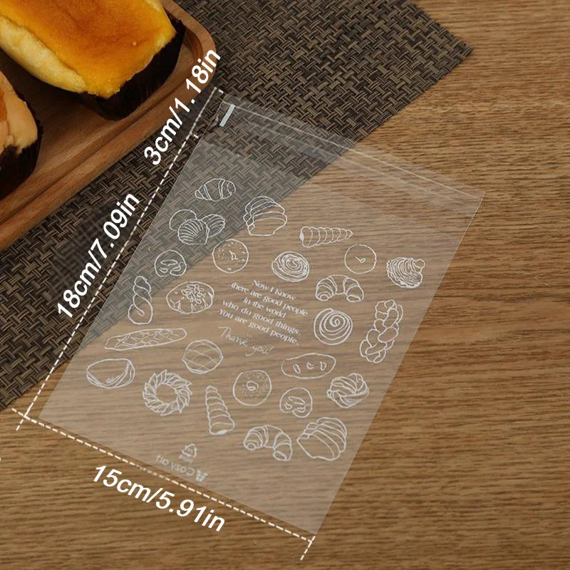 Bread Storage Bags, 8x6 inch Resealable Bakery