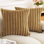 Faux Rabbit Fur Pillow Cover