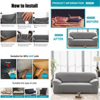 Solid Color Sofa Covers, Elastic