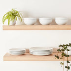 18-Piece White Porcelain Dinnerware Set