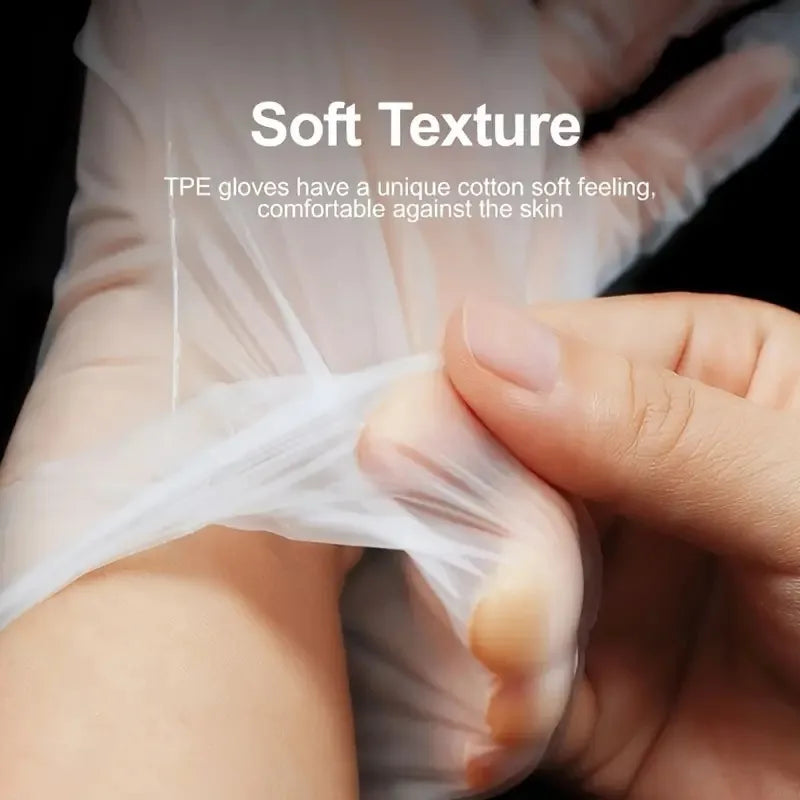 100PCS Disposable TPE Gloves