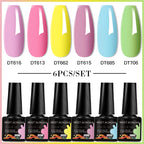 6pc Nail Gel Polish Set