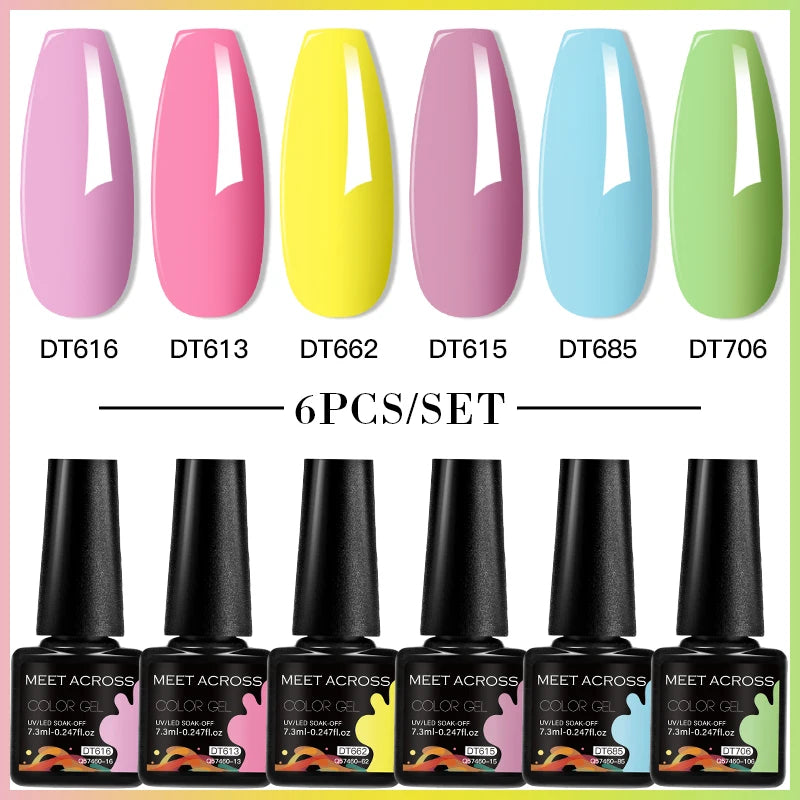 6pc Nail Gel Polish Set