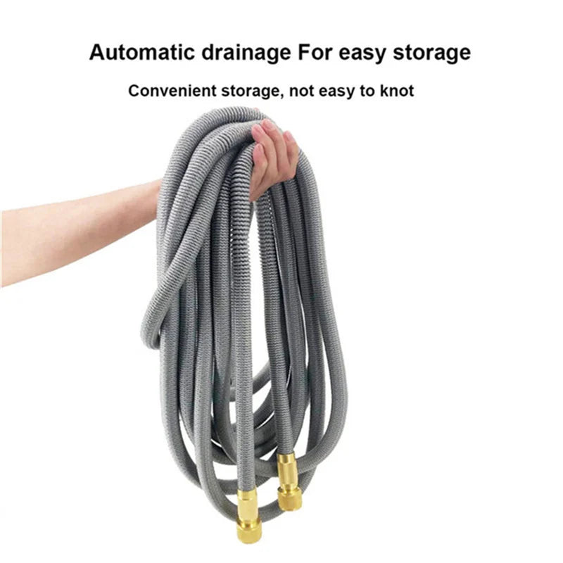 Grey Expandable Hose/ High-Pressure Nozzle