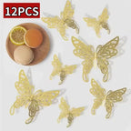 12/48Pcs 3D Butterfly  Wall Sticker