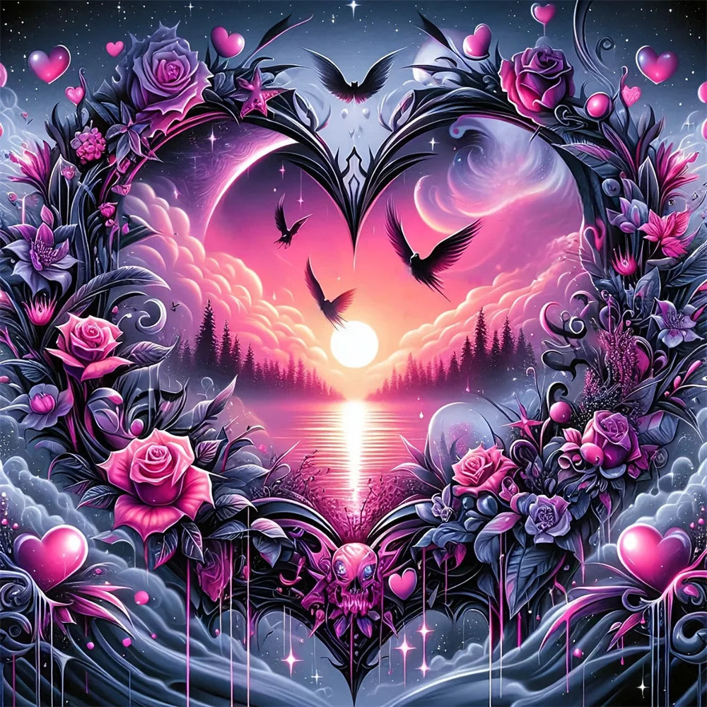 Diamond Painting Love Heart Landscape