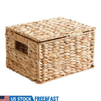 Basket with Lid Storage Organizer Handmade Woven
