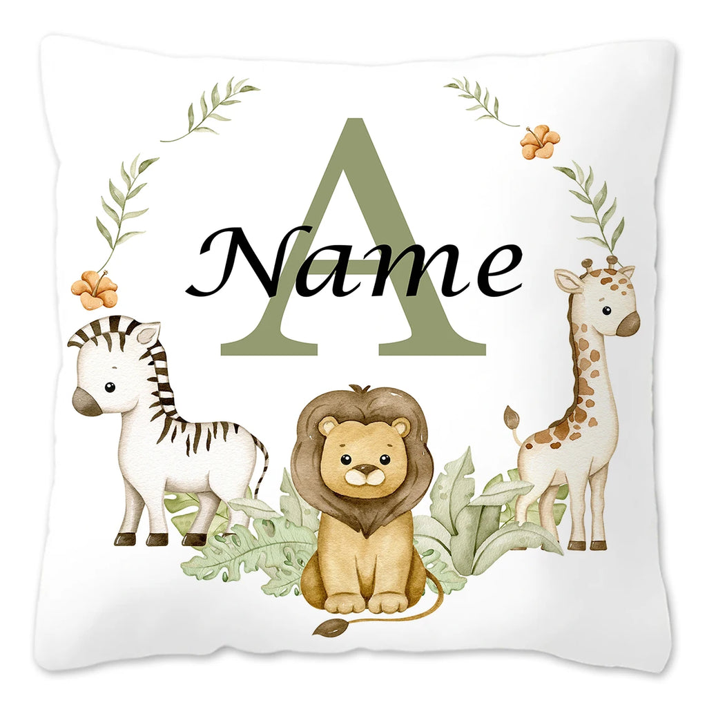 Animal with Name Pillow Case, Personalized