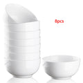 8-10 Ounce Porcelain White Ceramic Bowls