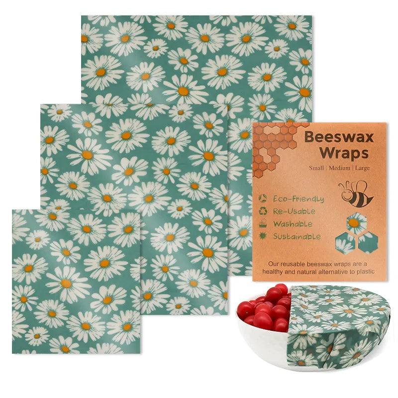 3PC/SET Beeswax Food Wraps, Reusable