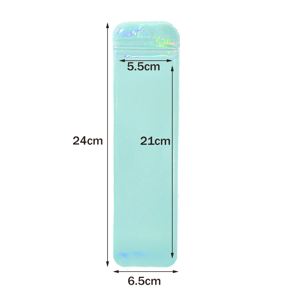 50pcs Holographic Zipper Small Food Storage