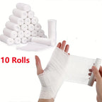 10 Rolls Breathable Gauze Bandage Rolls