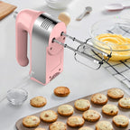 450W Electric Hand Mixer, Scale Cup, Pink