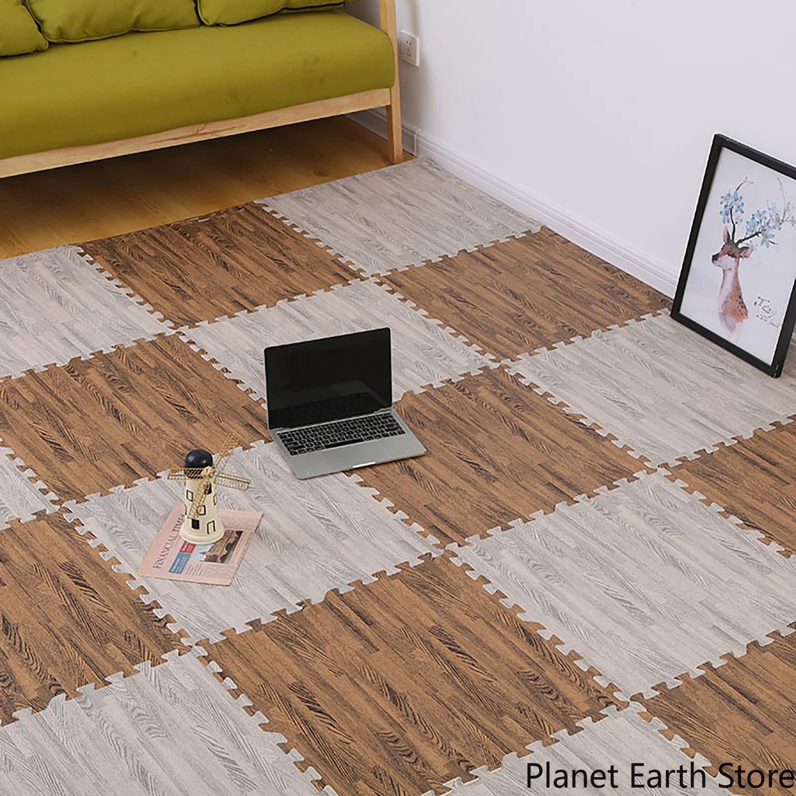 4-20Pcs/ Puzzle Foam Mats 30x30x1CM/ Wood Grain Floor
