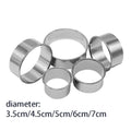 5PCS Round Stainless Steel Biscuit Mold