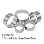 5PCS Round Stainless Steel Biscuit Mold