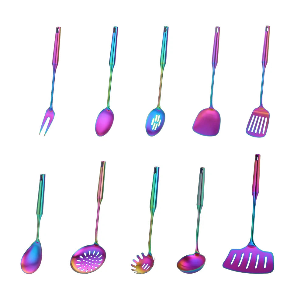 1-10PCS Stainless Steel Cooking Kitchenware Set