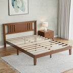 Wood Bed Frame / Headboard Natural Wooden Base