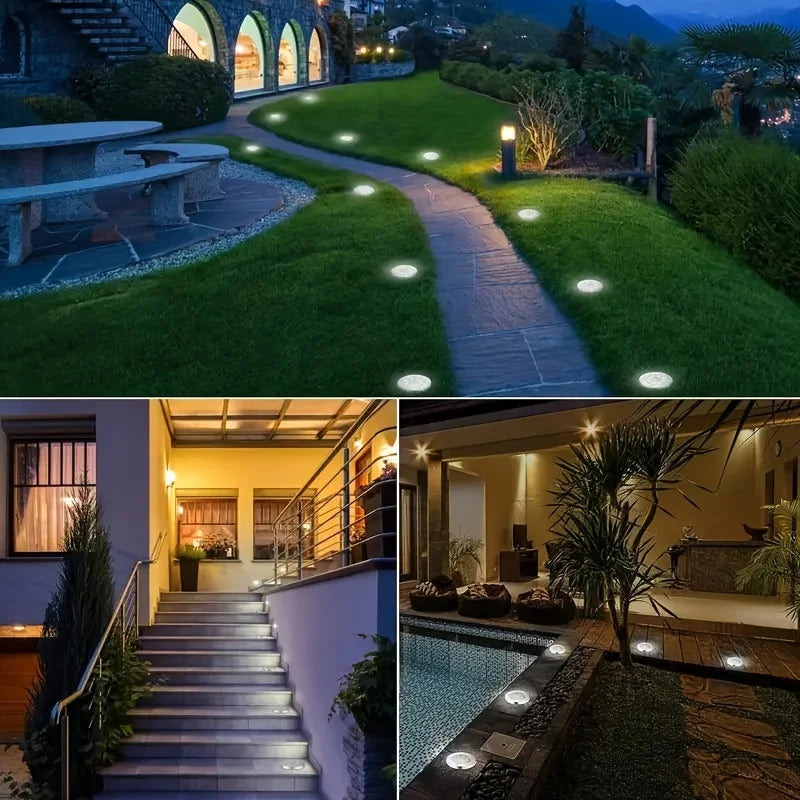 8 Solar Disk Light Outdoor Underground