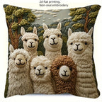 Alpaca Embroidery Pillowcase