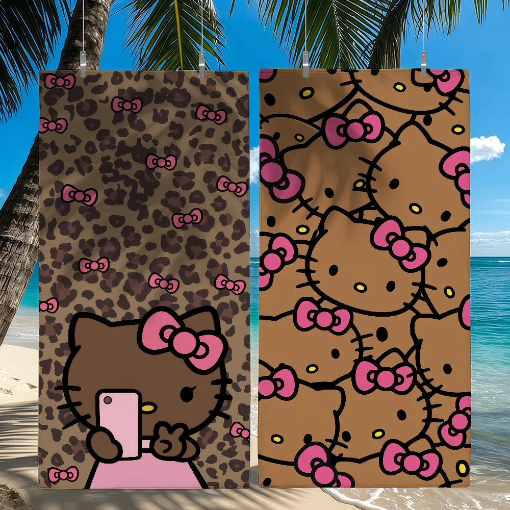 Hello Kitty Leopard Beach Towels