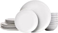 18-Piece White Porcelain Dinnerware Set