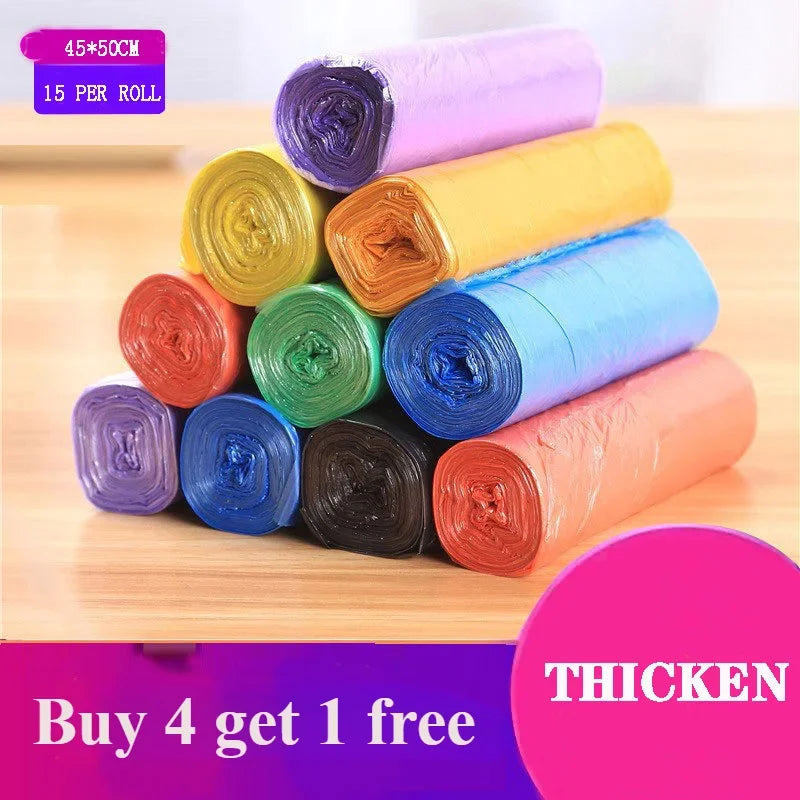 5 Rolls, 100Pcs Disposable Trash Bags