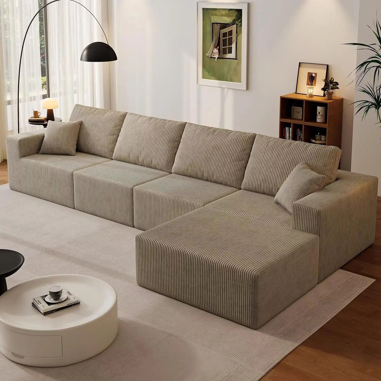 Sectional Sofa L-Shape  Black Customized