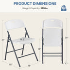 2/4/6 Pack Plastic Stackable Folding Chairs
