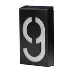 Solar Lights Black House Number