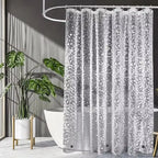 1pc Pebble Pattern, Clear Shower Curtain