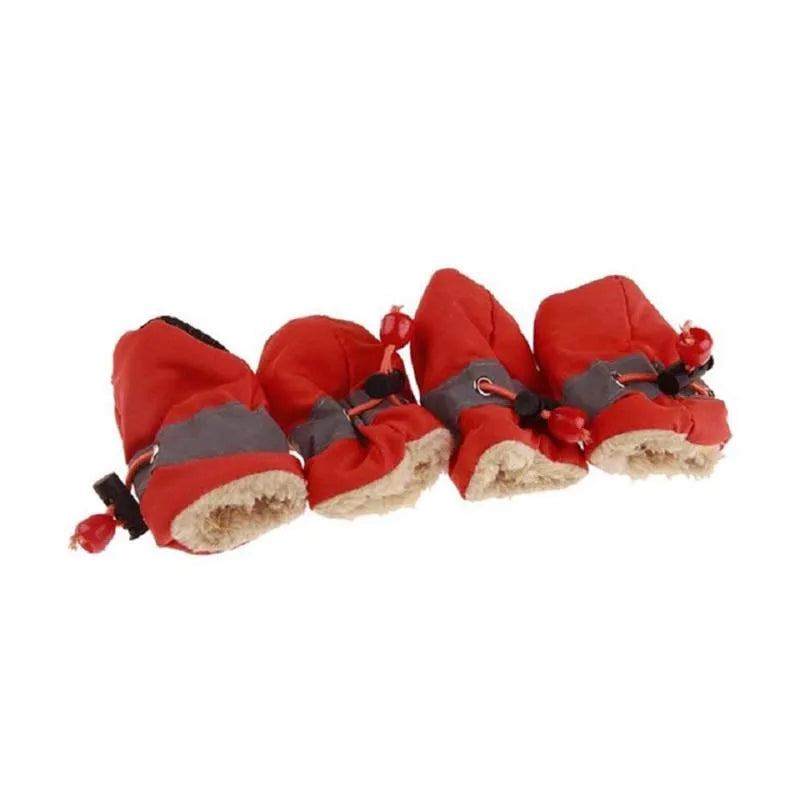 4pcs Antiskid Pet Shoes Waterproof