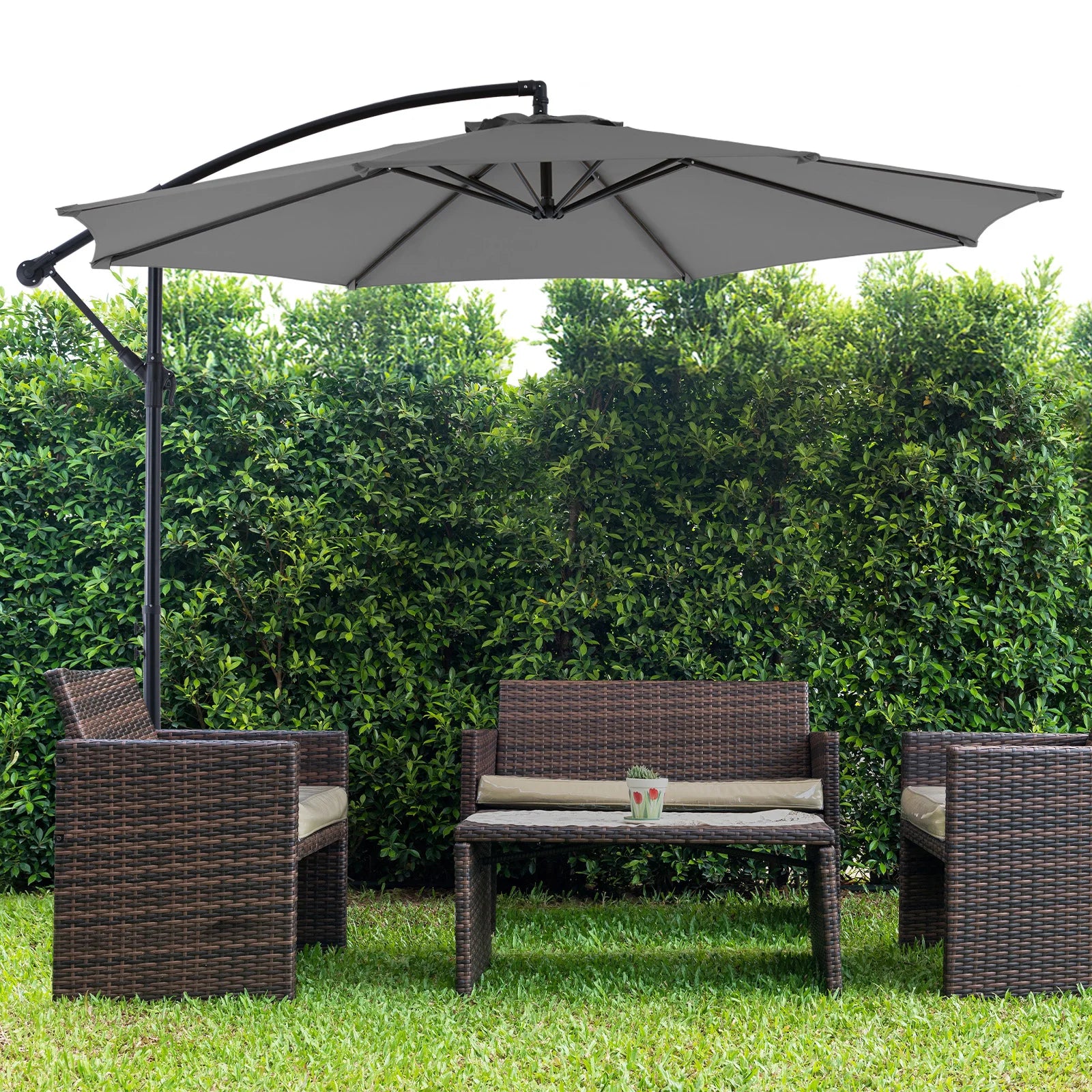 10FT  Patio Umbrella with Easy Tilt Adjustment