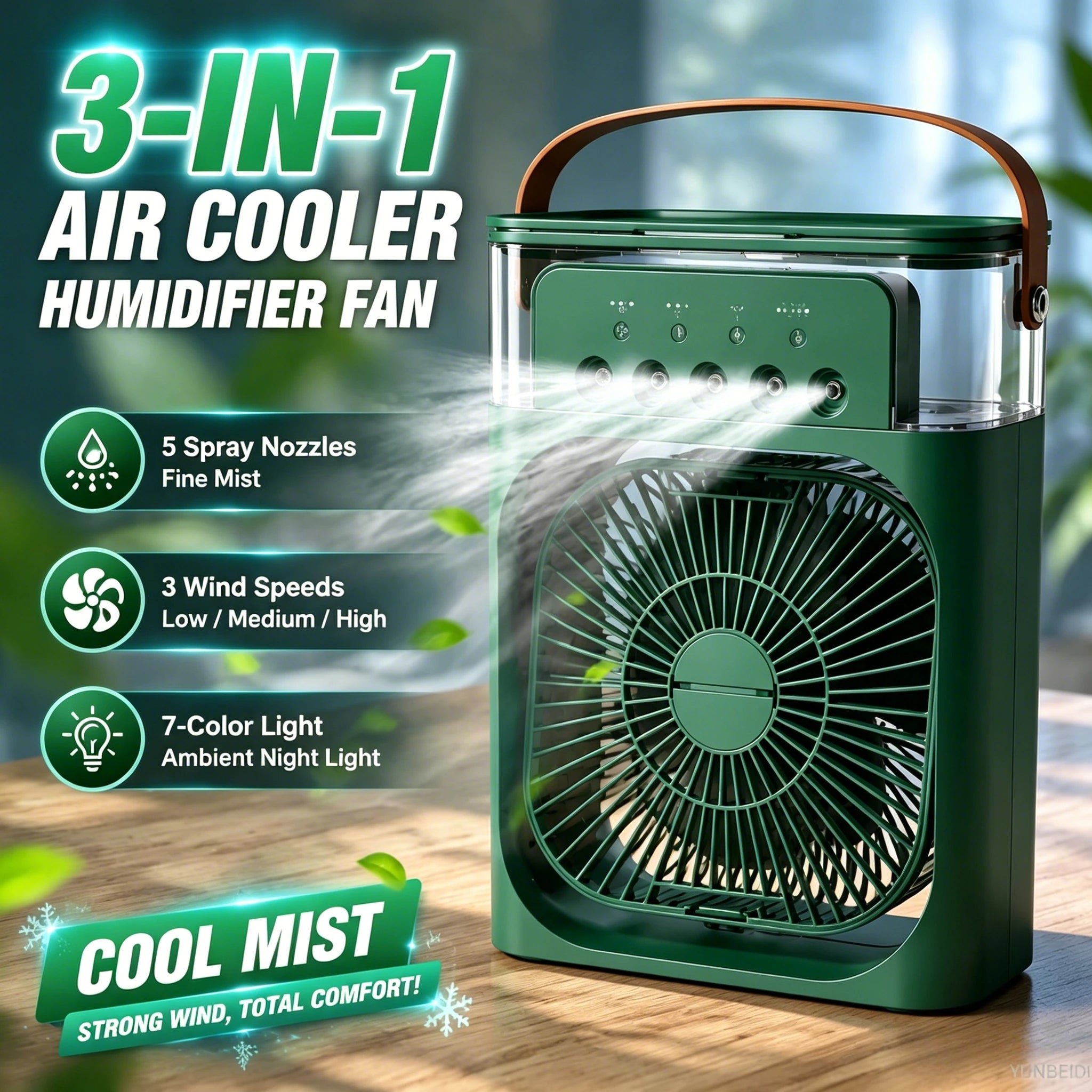 Three-in-one Fan / LED Light