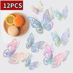 12/48Pcs 3D Butterfly  Wall Sticker