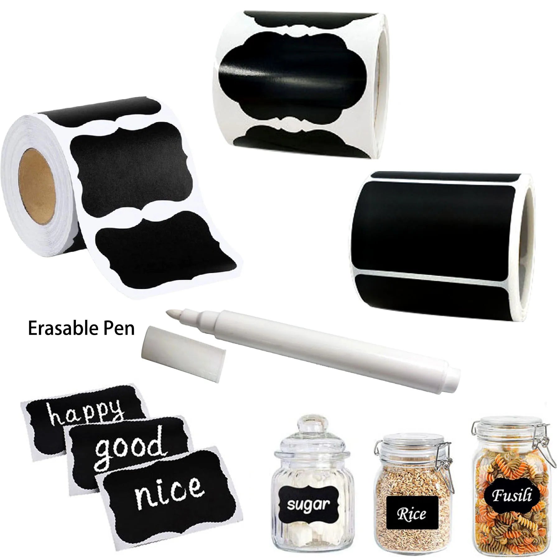 120Pcs  Blackboard , Erasable Pen,  Chalkboard Labels