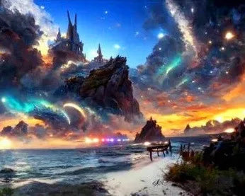 Diamond Painting Mountain Landscape Fantasy