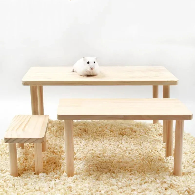 1pc Wooden House Desk Platform Stand