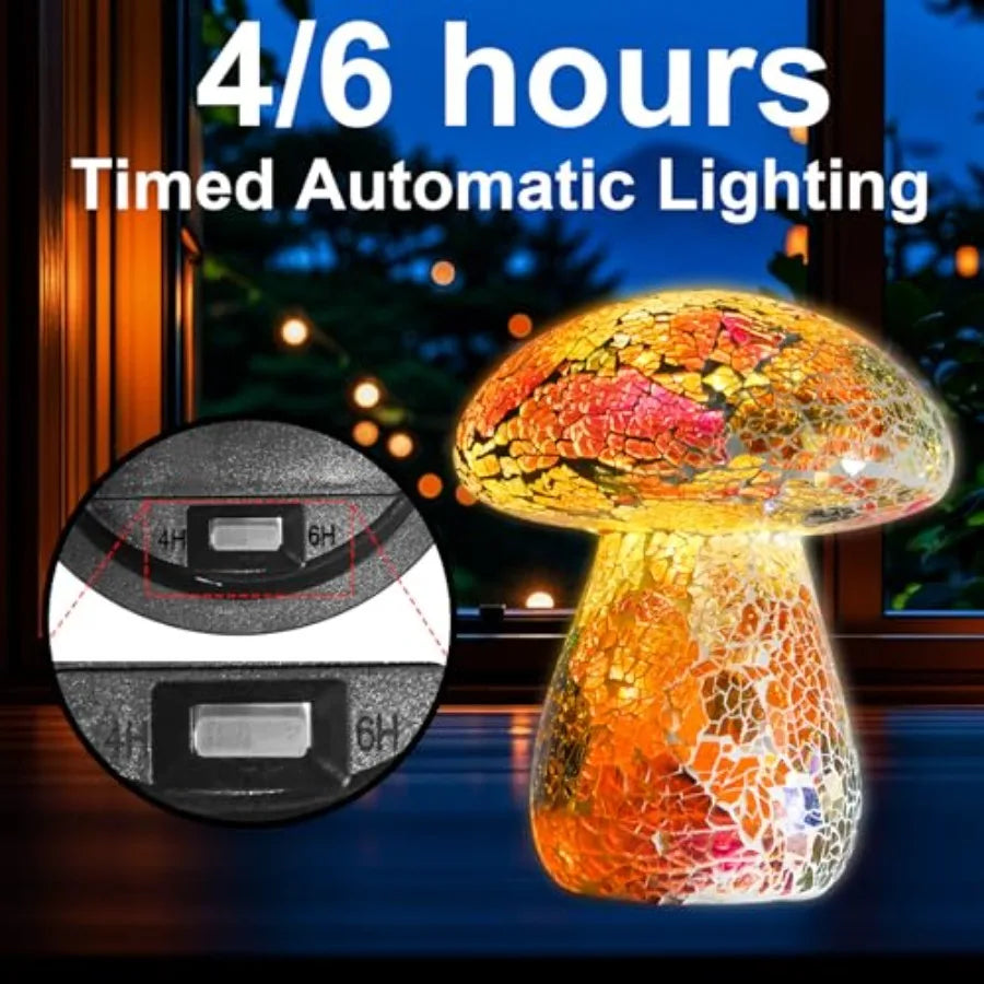 Mosaic Mushroom Garden Lights/ Table Lamp