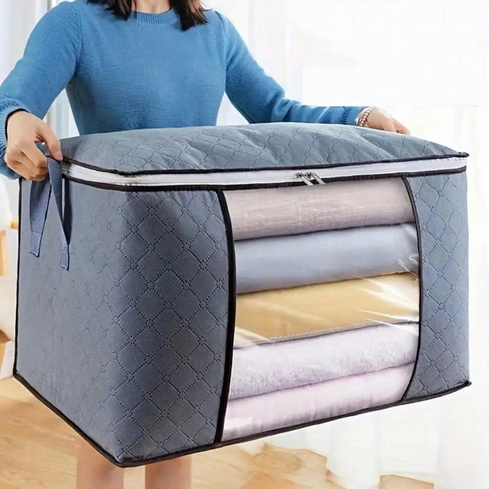 2 Types Quilted Storage Bag Zipper Organizer