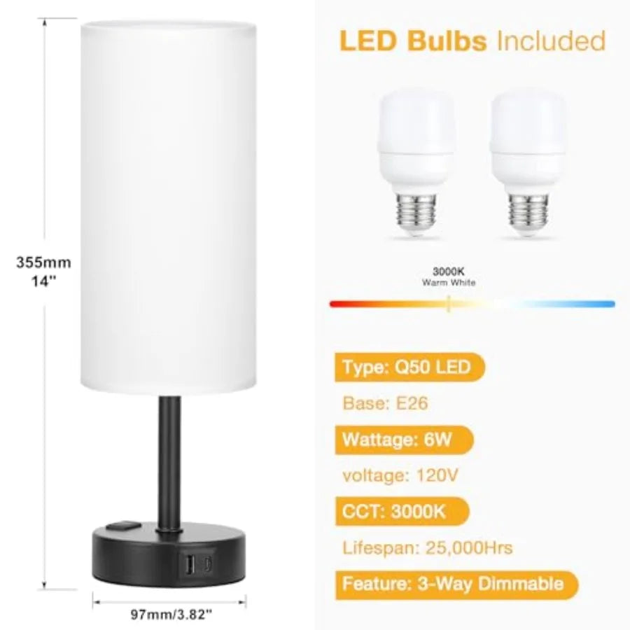 (2) 3 Way Touch Lamps