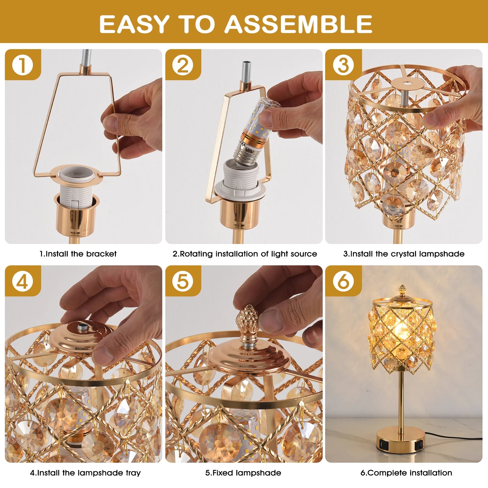 Crystal Table Lamp