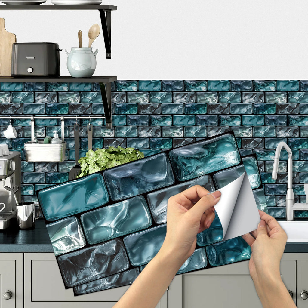 Vintage Faux Wall Tile Self-Adhesive Decal