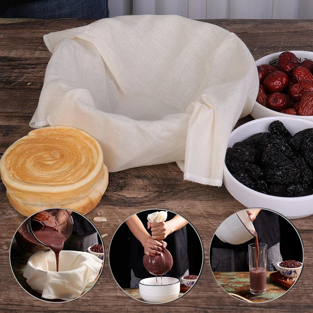 Reusable Bag Strainers Natural Cotton Cheesecloth