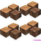 108pcs Hardwood Interlocking Patio Deck Tiles