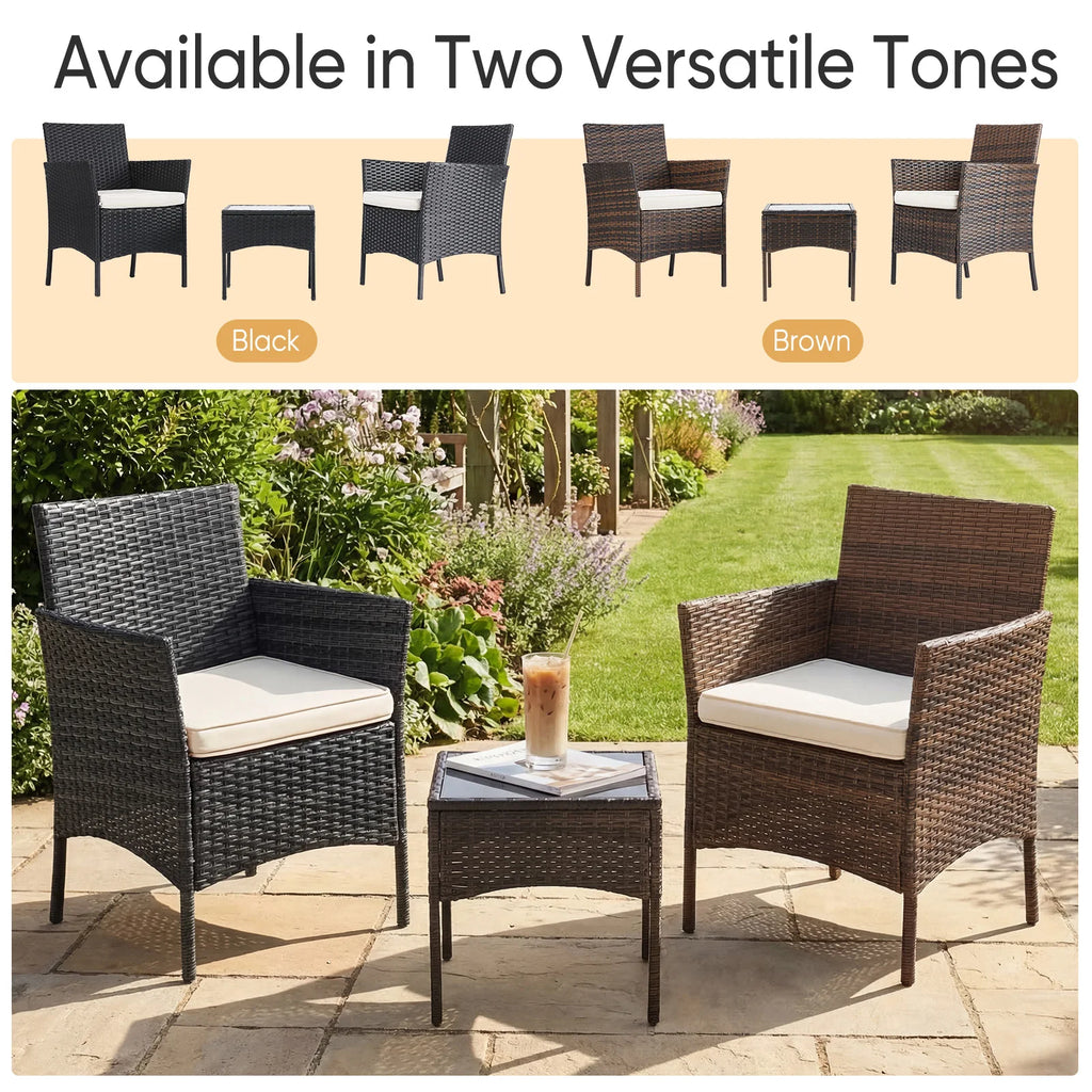 3 Pcs Outdoor Patio Furniture Set