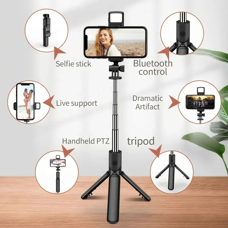 IPhone Tripod Selfie Stick/ Remote