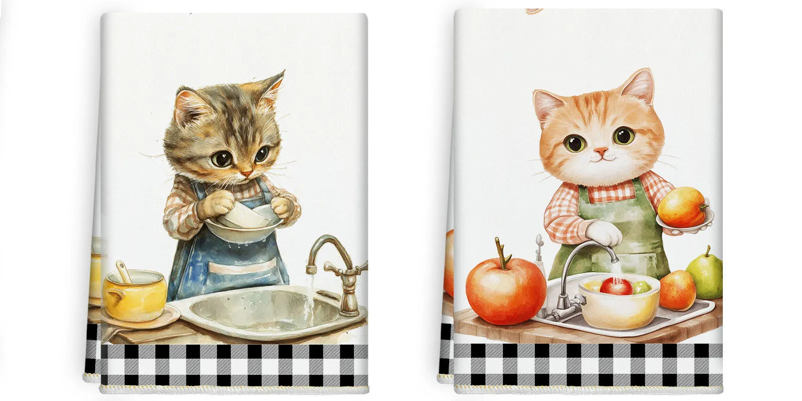 2-Piece Cat Chef Towel Set