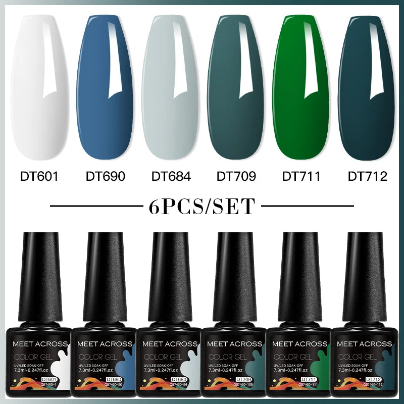 6pc Nail Gel Polish Set